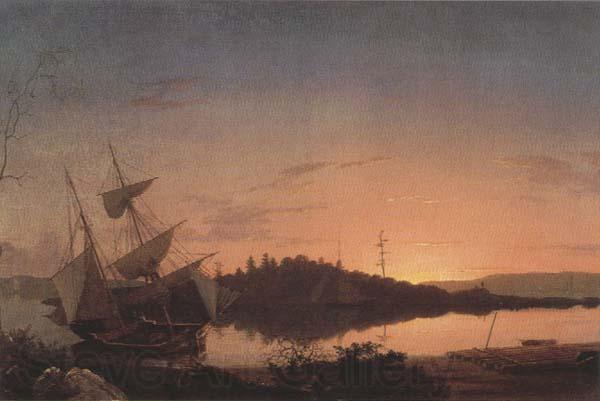 Frederic E.Church Twilight on the Kennebec Norge oil painting art